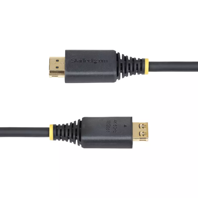 StarTech.com 3ft (0,9m) greitasis HDMI laidas su griebiančiomis jungtimis, 4K 60Hz/1440p 144Hz, HDR10/HDCP 2.2/ARC, 18Gbps, UHD HDMI 2.0 laidas televizoriui/monitoriui/ekranui, TPE apvalkalas