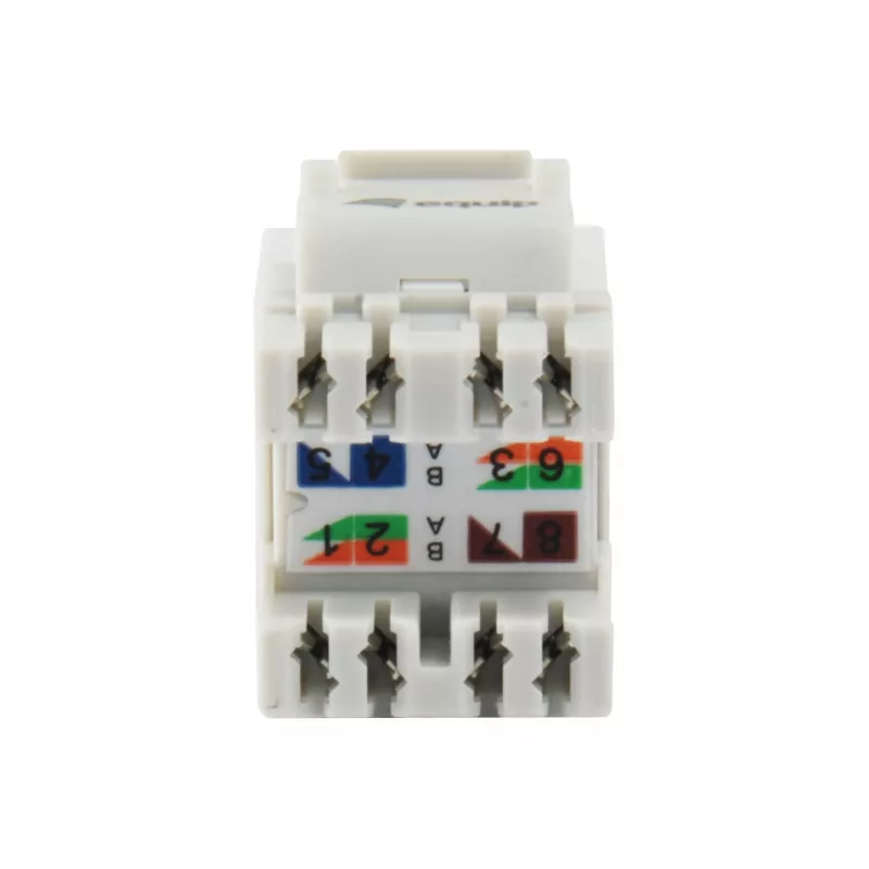 Equip Cat.6 Neekranuotas Keystone Jack LSA, Plonas Tipas, Baltas