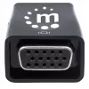 Manhattan HDMI į VGA keitiklis (su garsu), 1080p, Kištukas į Lizdą, Micro-USB maitinimo įvestis, Juodas, Trejų metų garantija