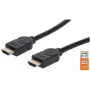 HDMI kabelis su Ethernet Manhattan HDMM1MP 1m Vyriškas į Vyrišką Juodas