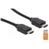 HDMI kabelis su Ethernet Manhattan HDMM1MP 1m Vyriškas į Vyrišką Juodas