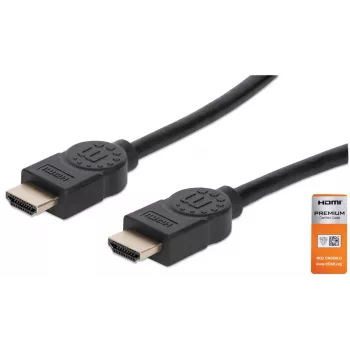 HDMI kabelis vyriškas-į-vyrišką Manhattan HDMM2MP 1,8 m juodas