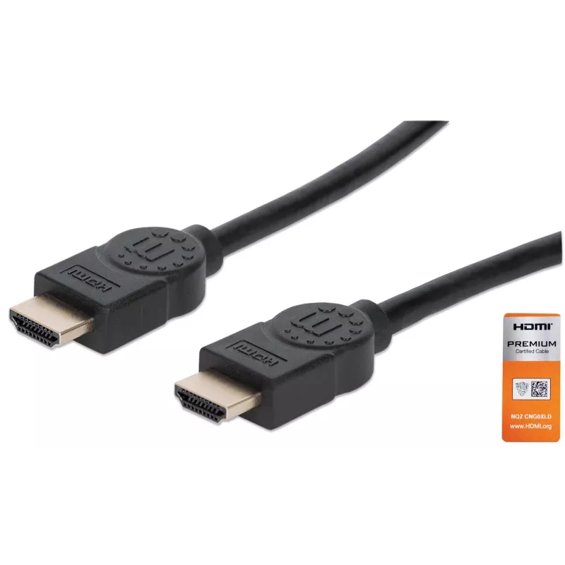 HDMI kabelis vyriškas-į-vyrišką Manhattan HDMM2MP 1,8 m juodas