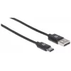 Manhattan USB-C į USB-A laidas, 3 m, Vyriškas į Vyrišką, 480 Mbps (USB 2.0), Hi-Speed USB, Juodas, Viso Gyvenimo Garantija