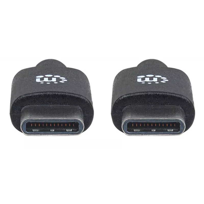 Manhattan USB-C laidas, 2 m, vyriškas į vyrišką, juodas, 480 Mbps (USB 2.0), 3A