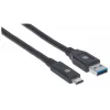 USB-C į USB-A laidas Manhattan 354981 3 m, vyriškas į vyrišką