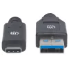 USB-C į USB-A laidas Manhattan 354981 3 m, vyriškas į vyrišką
