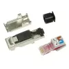 Tinklo kabelis LogiLink MP0040 RJ-45 1m juodas metalinis