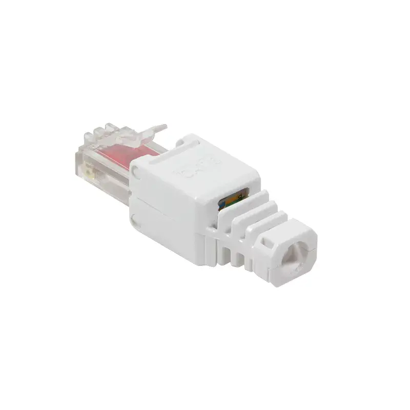 LogiLink MP0025 RJ45 kištukas Cat.6 UTP, montuojamas be įrankių, baltos spalvos