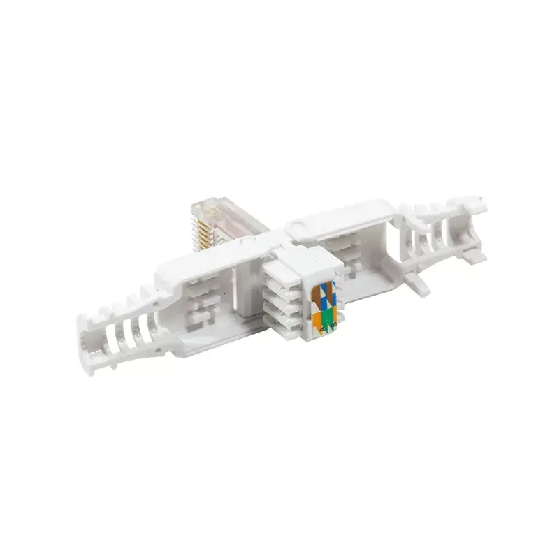 LogiLink MP0025 RJ45 kištukas Cat.6 UTP, montuojamas be įrankių, baltos spalvos