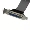 StarTech.com PLATE25F16LP – Žemo profilio 16 colių lygiagrečiojo prievado juostinis adapteris su laikikliu, DB25 (M) į IDC26