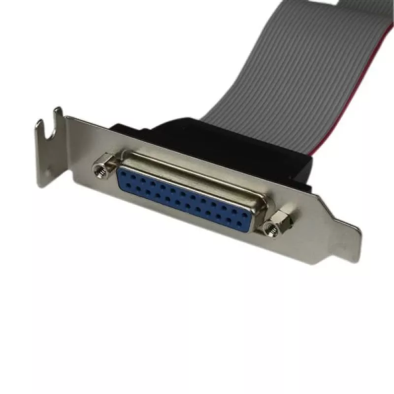 StarTech.com PLATE25F16LP – Žemo profilio 16 colių lygiagrečiojo prievado juostinis adapteris su laikikliu, DB25 (M) į IDC26