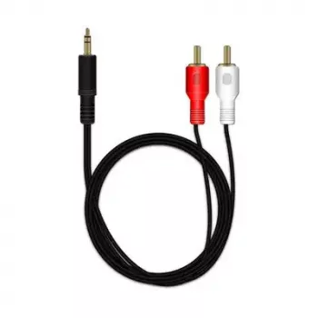 Garso kabelis MediaRange MRCS164 1 m 2xRCA 3,5 mm juodas