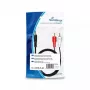 Garso kabelis MediaRange MRCS164 1 m 2xRCA 3,5 mm juodas