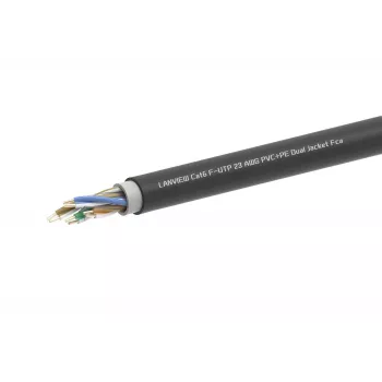Tinklo kabelis Lanview LVN-CAT6PE-2FUTP RJ45 CAT6 305 m juodas