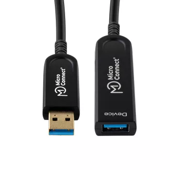 Microconnect MC-USB3.0AAF25AOP aktyvus optinis USB laidas 25 m USB 3.2 Gen 2 USB A juodas