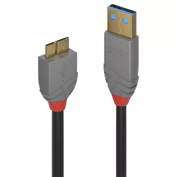 Lindy 2 m USB 3.2 Type A į Micro-B laidas, 5 Gbps, Anthra Line