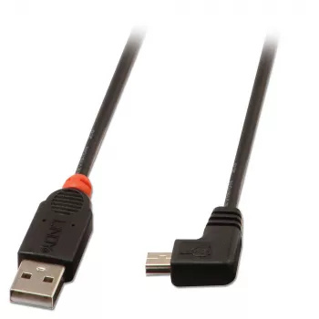 USB kabelis Lindy USB2.0 A / Mini-B 90 laipsnių 0,5 m