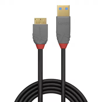 Lindy 3m USB 3.2 A tipo į Micro-B laidas, 5Gbps, Anthra Line