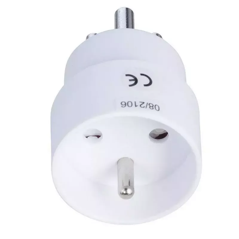 Maitinimo kištuko adapteris MicroConnect GRUPADK, Type K (DK) → Type E (FR), baltas