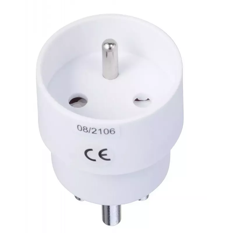 Maitinimo kištuko adapteris MicroConnect GRUPADK, Type K (DK) → Type E (FR), baltas