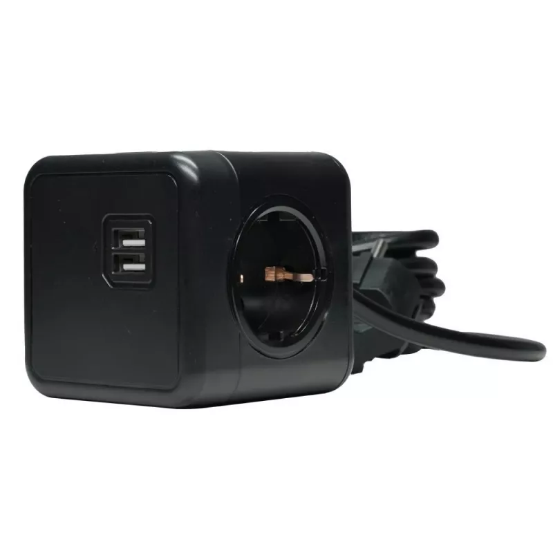 Microconnect GRUCUBE2USB-B3 maitinimo ilgintuvas 3 m 3 AC kištukiniai lizdai Vidaus patalpoms Juoda