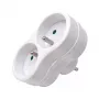 MicroConnect MC-PLUGEU1+2FRW maitinimo adapteris 1×EU + 2×Prancūziškas E lizdas