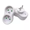 MicroConnect MC-PLUGEU1+2FRW maitinimo adapteris 1×EU + 2×Prancūziškas E lizdas