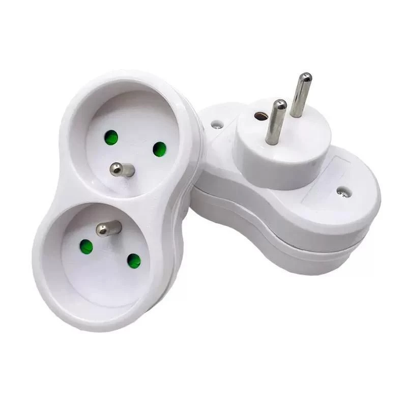 MicroConnect MC-PLUGEU1+2FRW maitinimo adapteris 1×EU + 2×Prancūziškas E lizdas