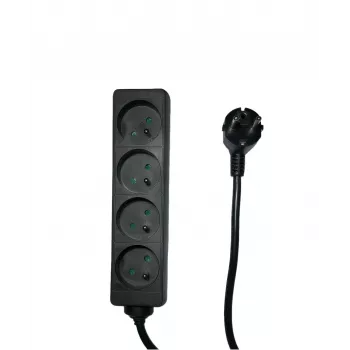 MicroConnect MC-PS040150FRB 4 lizdų ilgintuvas 1.5 m, juodas