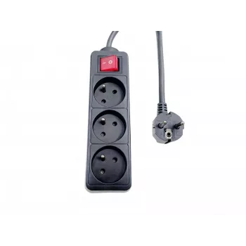 Microconnect MC-PSOO030150FRB ilginimo laidas 1.5 m 3 AC lizdai Vidaus juoda