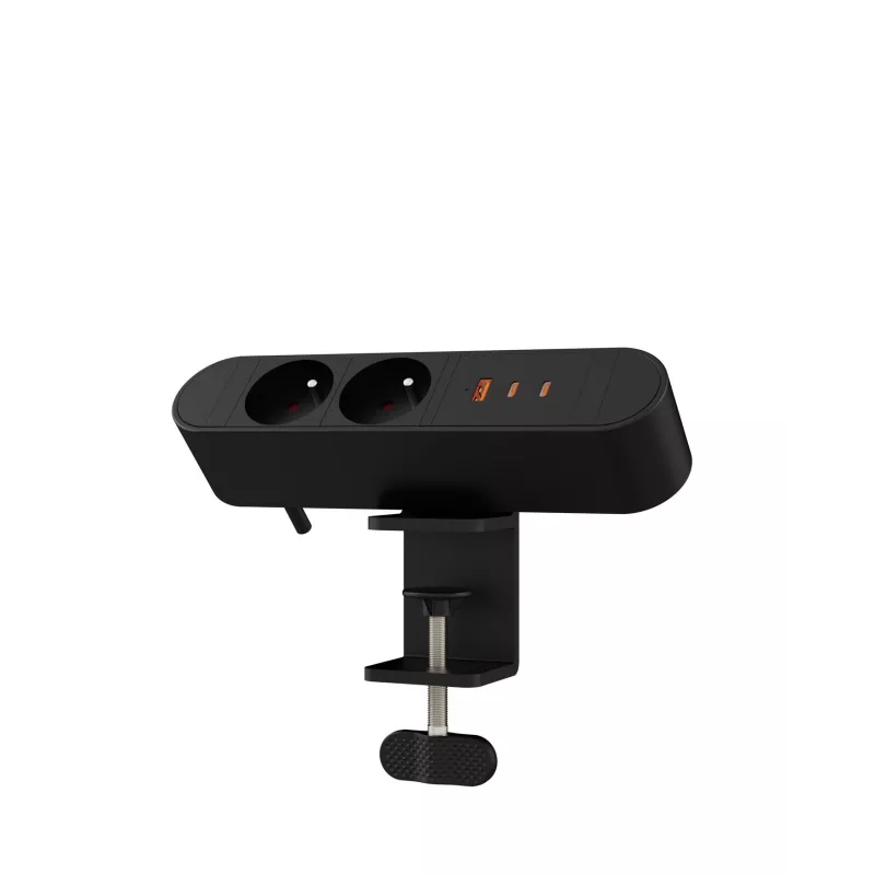 Daugiavietis kištukinis lizdas ant stalo MicroConnect MC-MDPS-FR2-67W – 2 lizdai, 67 W bendra galia