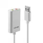 Garso keitiklis Lindy USB Type A į garso išvestį, sidabrinis/baltas, 25 g