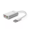 Garso keitiklis Lindy USB Type A į garso išvestį, sidabrinis/baltas, 25 g