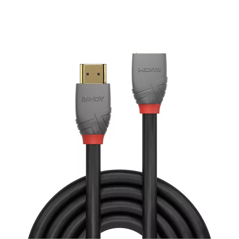 Lindy 1 m aukštos spartos HDMI ilginimo laidas, Anthra Line