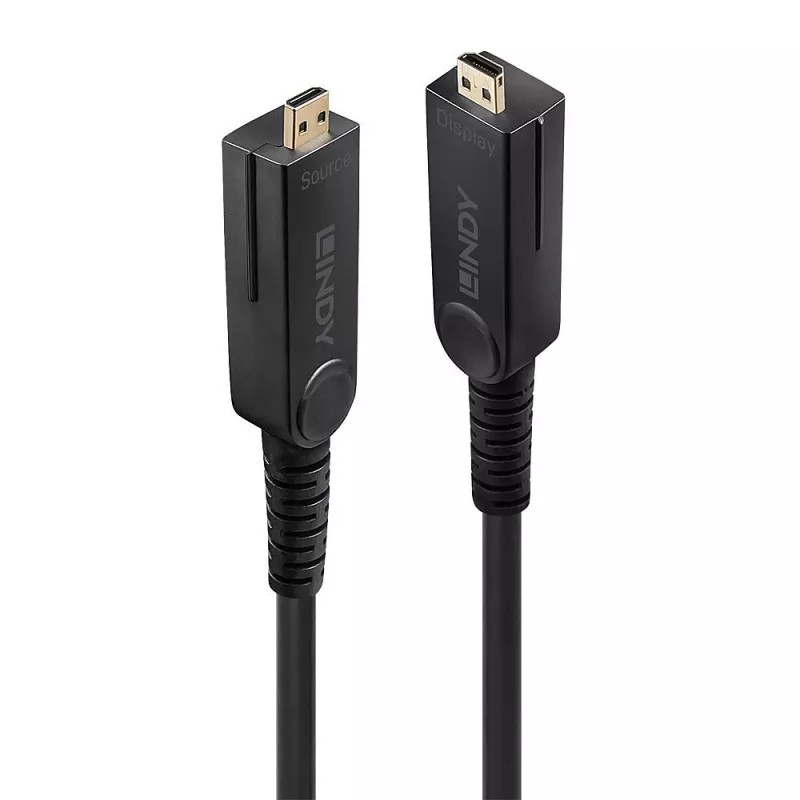Lindy 70 m pluoštinis hibridinis Micro-HDMI 18G kabelis su nuimamomis HDMI ir DVI jungtimis