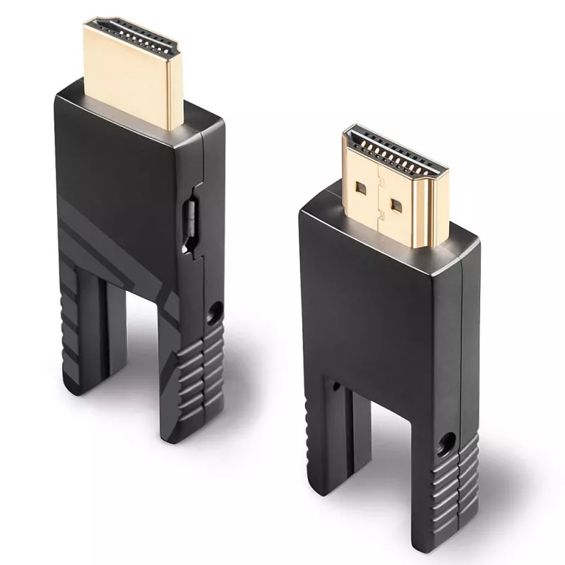 Lindy 70 m pluoštinis hibridinis Micro-HDMI 18G kabelis su nuimamomis HDMI ir DVI jungtimis