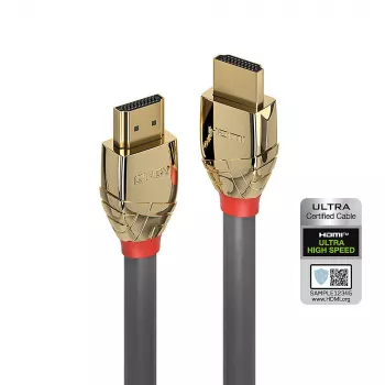 Lindy 1 m Ultra High Speed HDMI laidas, Gold Line