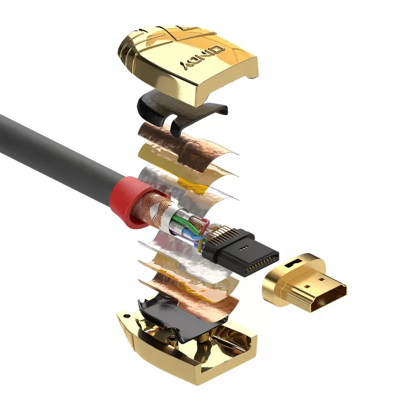 Lindy 7.5m didelės spartos HDMI laidas, Gold Line