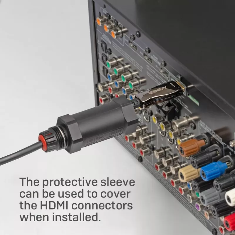 HDMI kabelis Lindy 38527 10 m HDMI Type A kištukas–kištukas HDMI 2.1 48 Gbit/s auksuoti kontaktai juodas