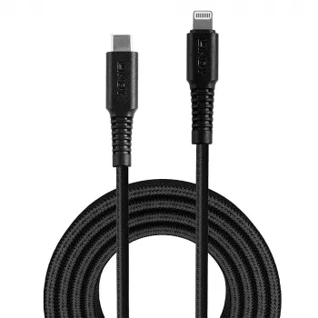 Lindy 1m sustiprintas USB Type C į Lightning įkrovimo ir sinchronizavimo kabelis