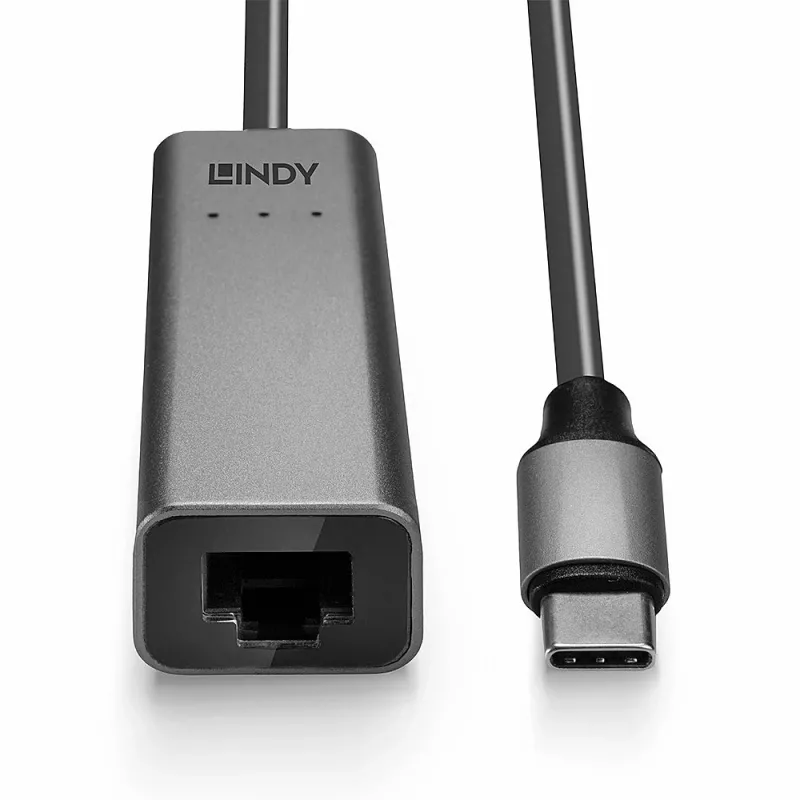 Lindy 43314 USB 3.1 Type C į 2,5G Ethernet keitiklis, 10M/100M/1G/2,5G, sidabrinis