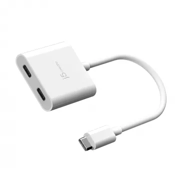 USB-C į dvigubą USB-C adapteris j5create JCA164-N 3840x2160 240Hz