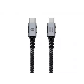 USB-C į USB-C laidas CONCEPTRONIC ETTA07B20 — USB 3.2 Gen 2x2, 2 m, 20 Gbps, PD 3.0 100W, 4K@60Hz, E-mark