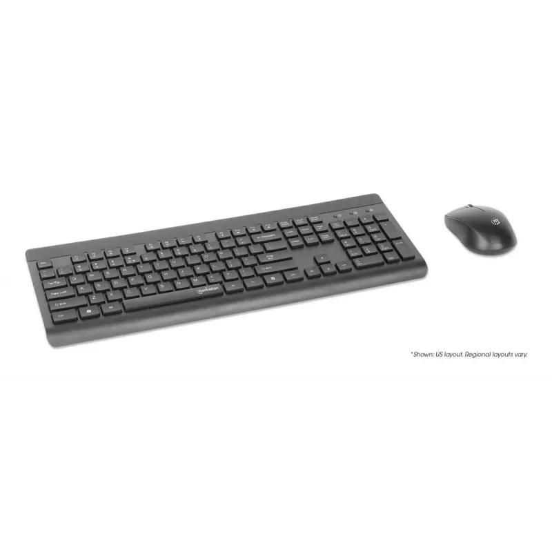Belaidis klaviatūros ir pelės rinkinys Manhattan 180771 QWERTY juodas