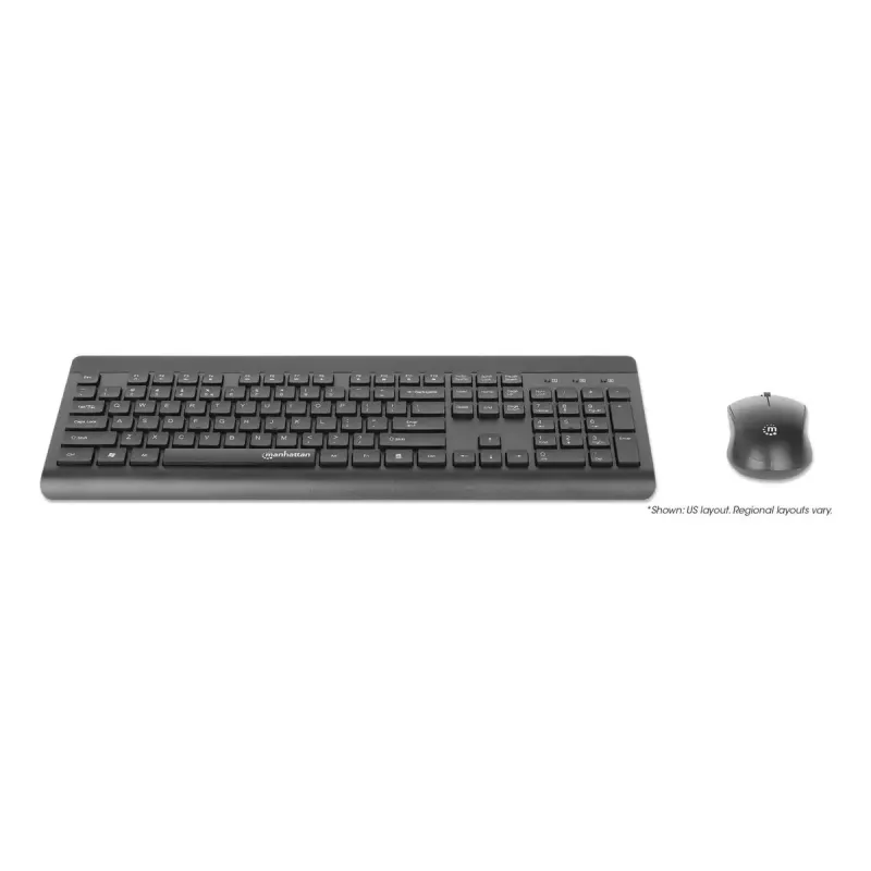 Belaidis klaviatūros ir pelės rinkinys Manhattan 180771 QWERTY juodas