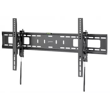 Manhattan TV ir monitorių laikiklis sieninis nuo vagystės 43-100 juodas VESA 200x200 iki 800x400 mm, max 75 kg