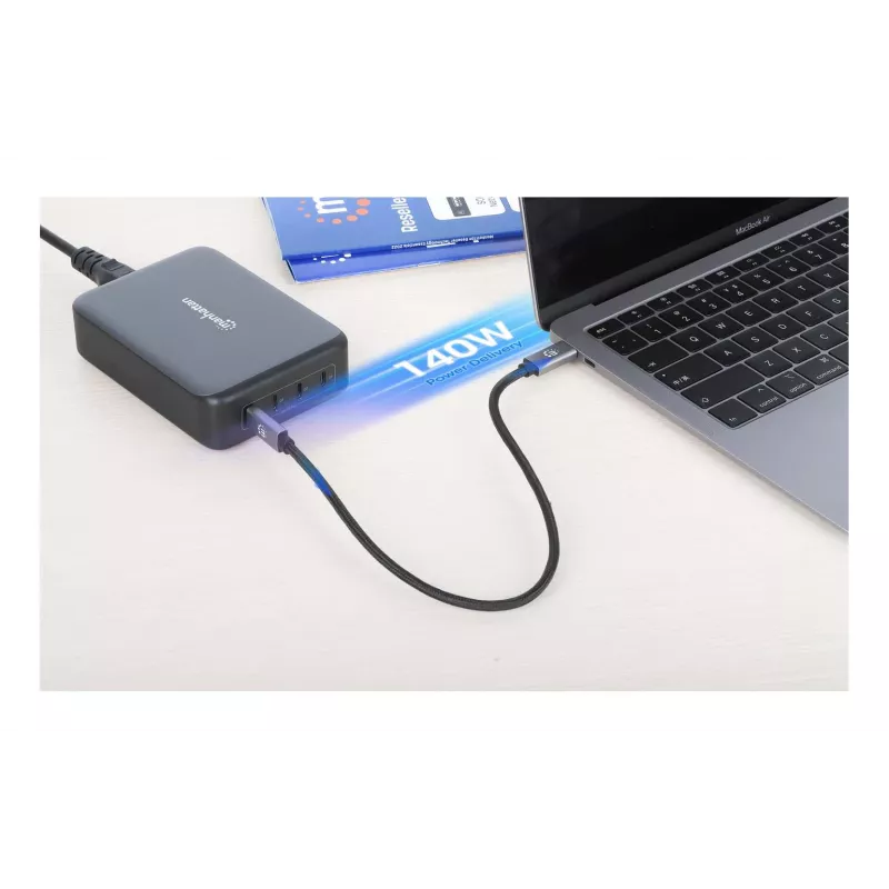 Kroviklis Manhattan Keturi USB-C PD Prievadai 140W vienam prievadui 240W bendra