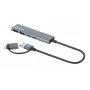 USB-C / USB-A jungties stotelė Manhattan 4 prievadai 5 Gbps aliuminis