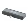 Manhattan 190404 USB-C PD į HDMI 4 viename mobilioji doko stotis, USB 3.2 Gen 2, 10 Gbit/s, 4K, 100 W PD, pilka